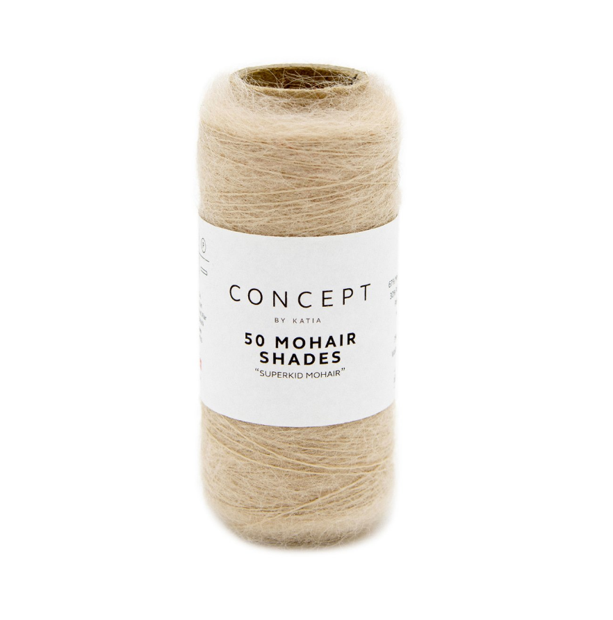 very light rose mohair yarn