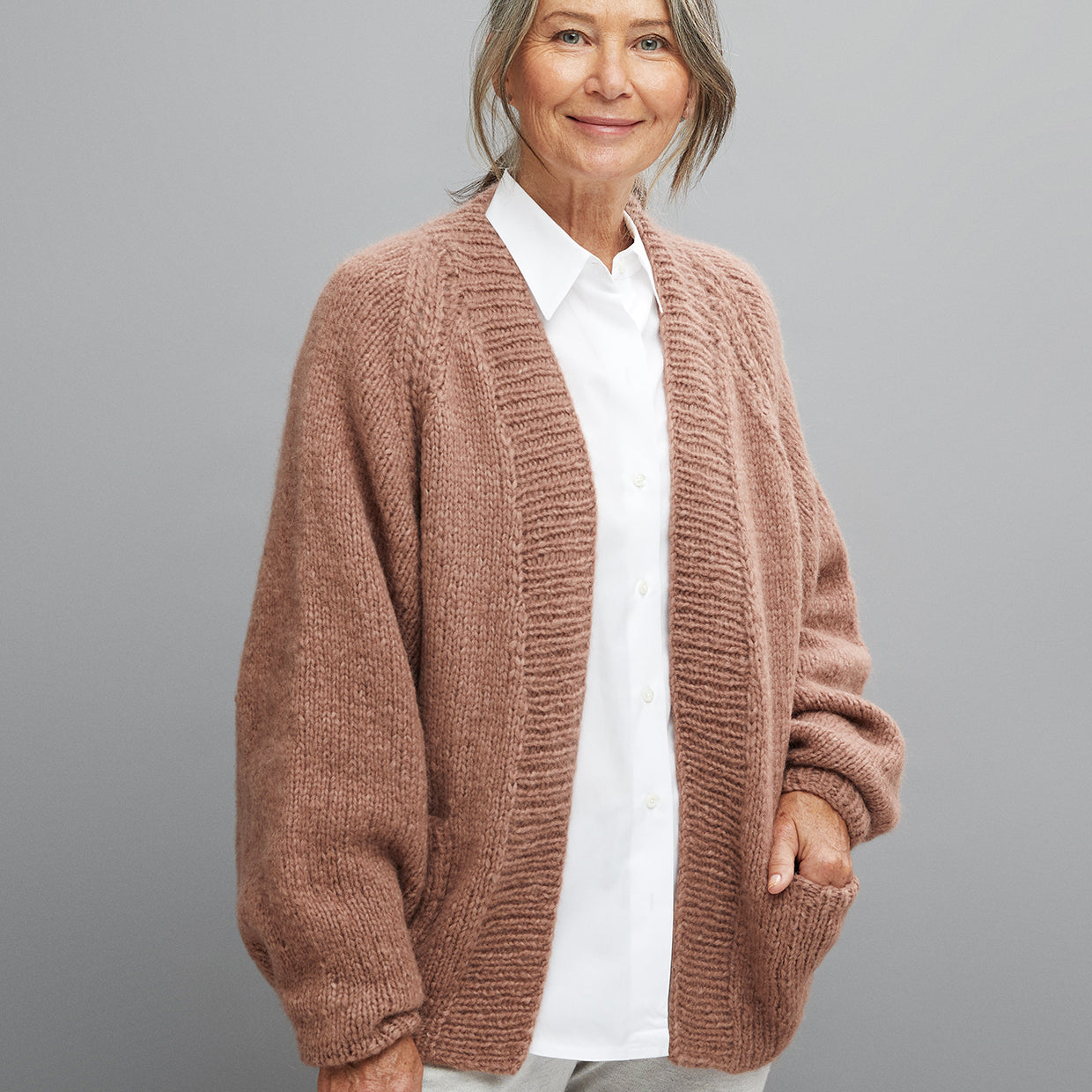 raglan sleeve cardigan