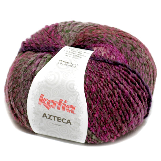 azteca wool katia berry green