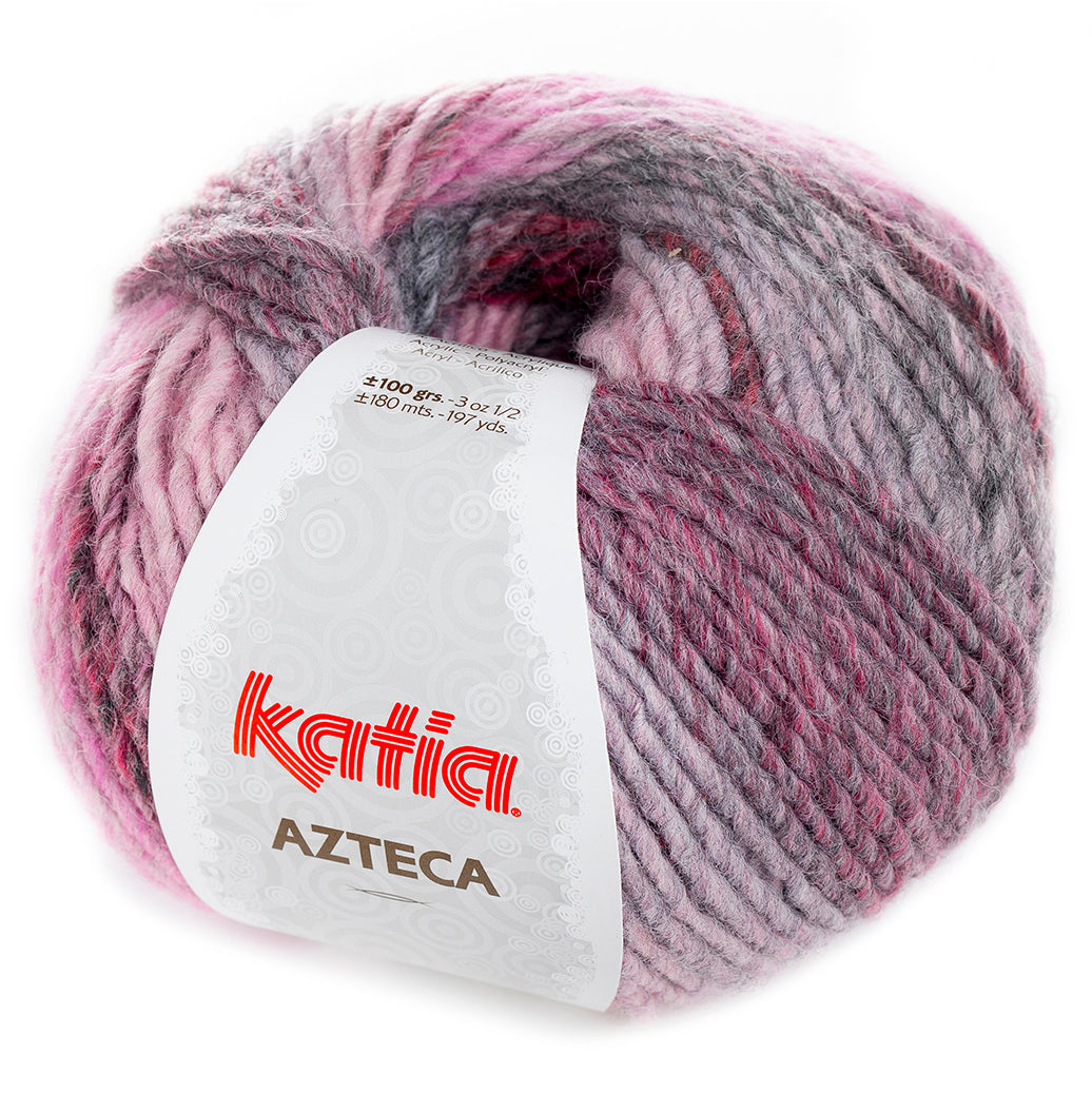 azteca wool katia pink grey