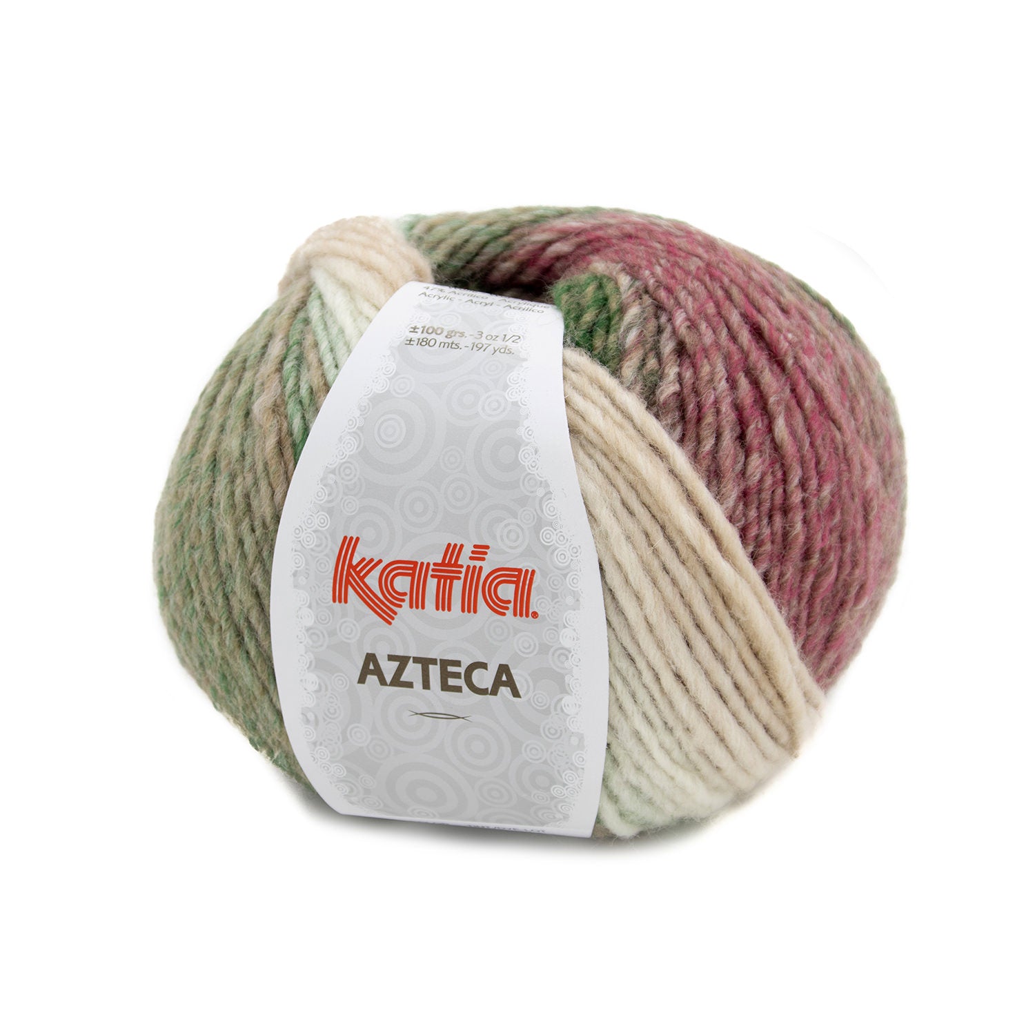 azteca wool katia beige pink green