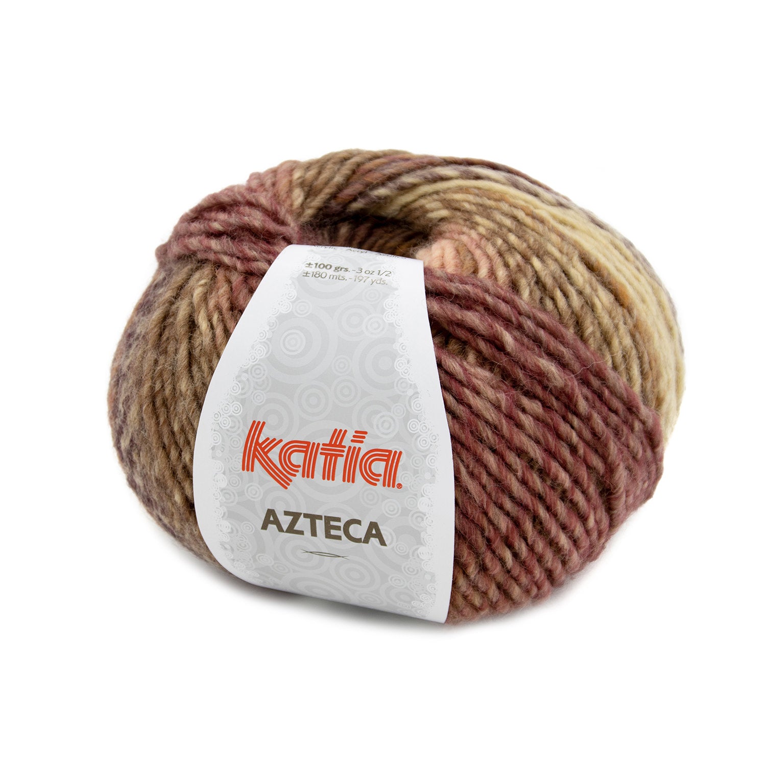 azteca wool katia red beige