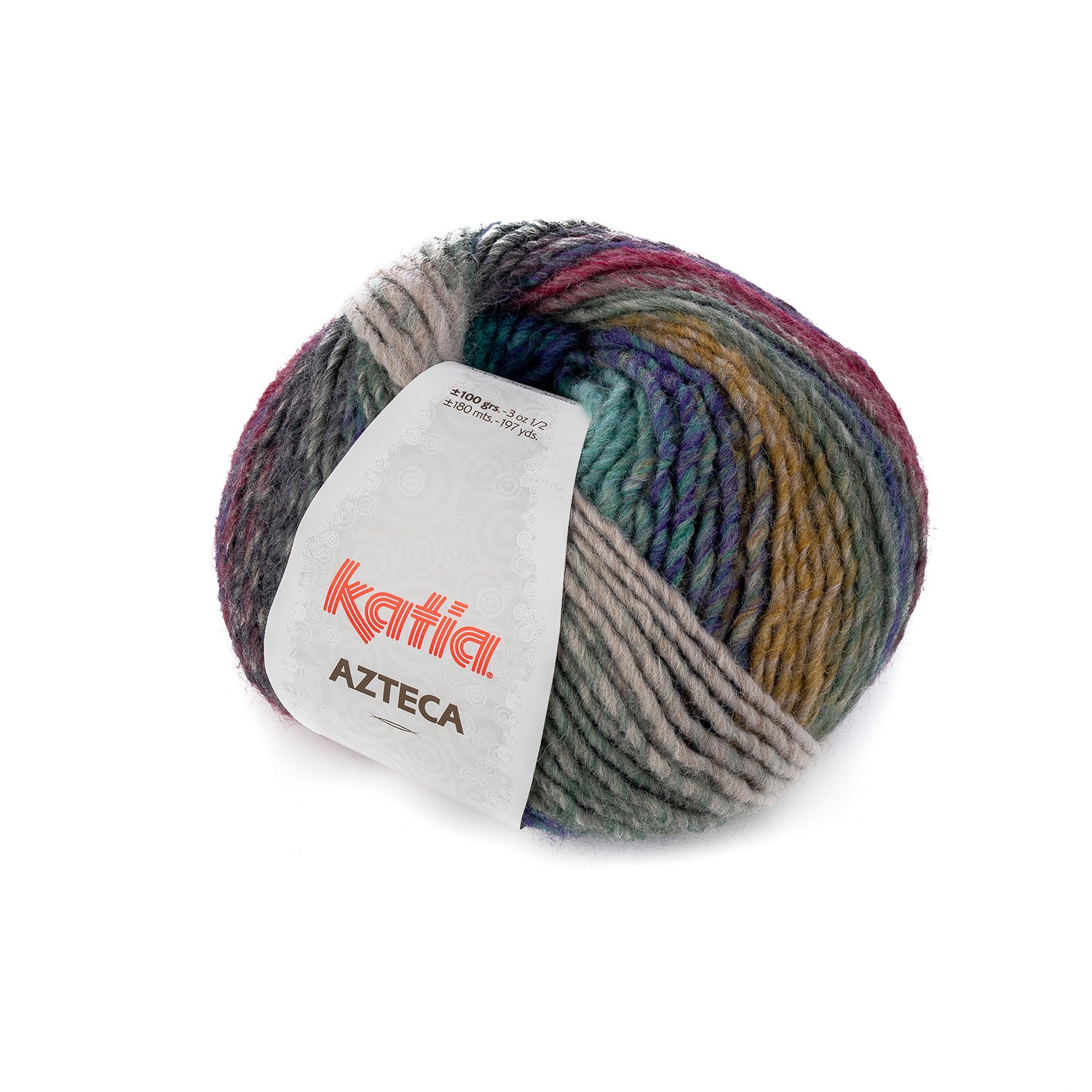 azteca wool katia grey pink green