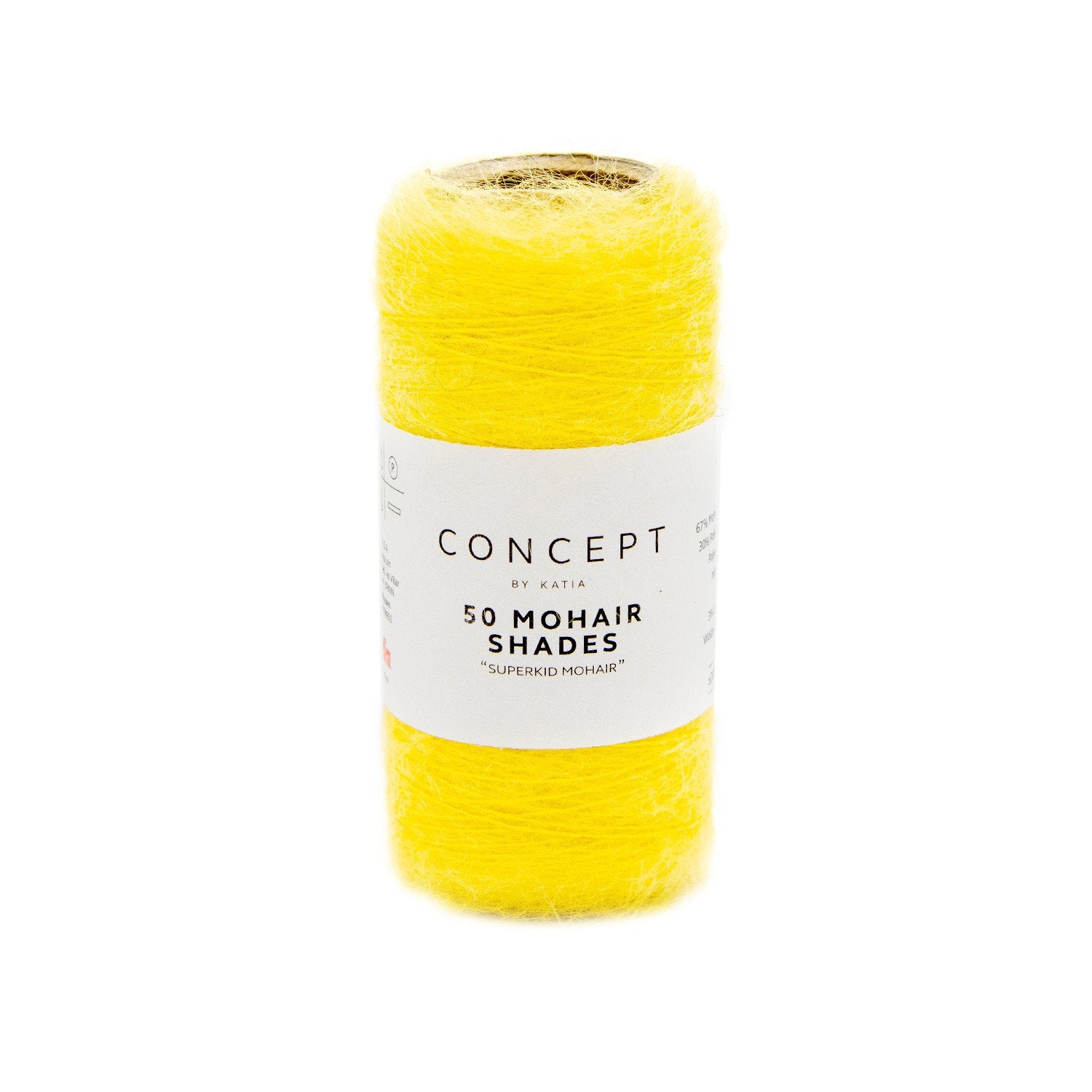 mohair fluro yellow yarn