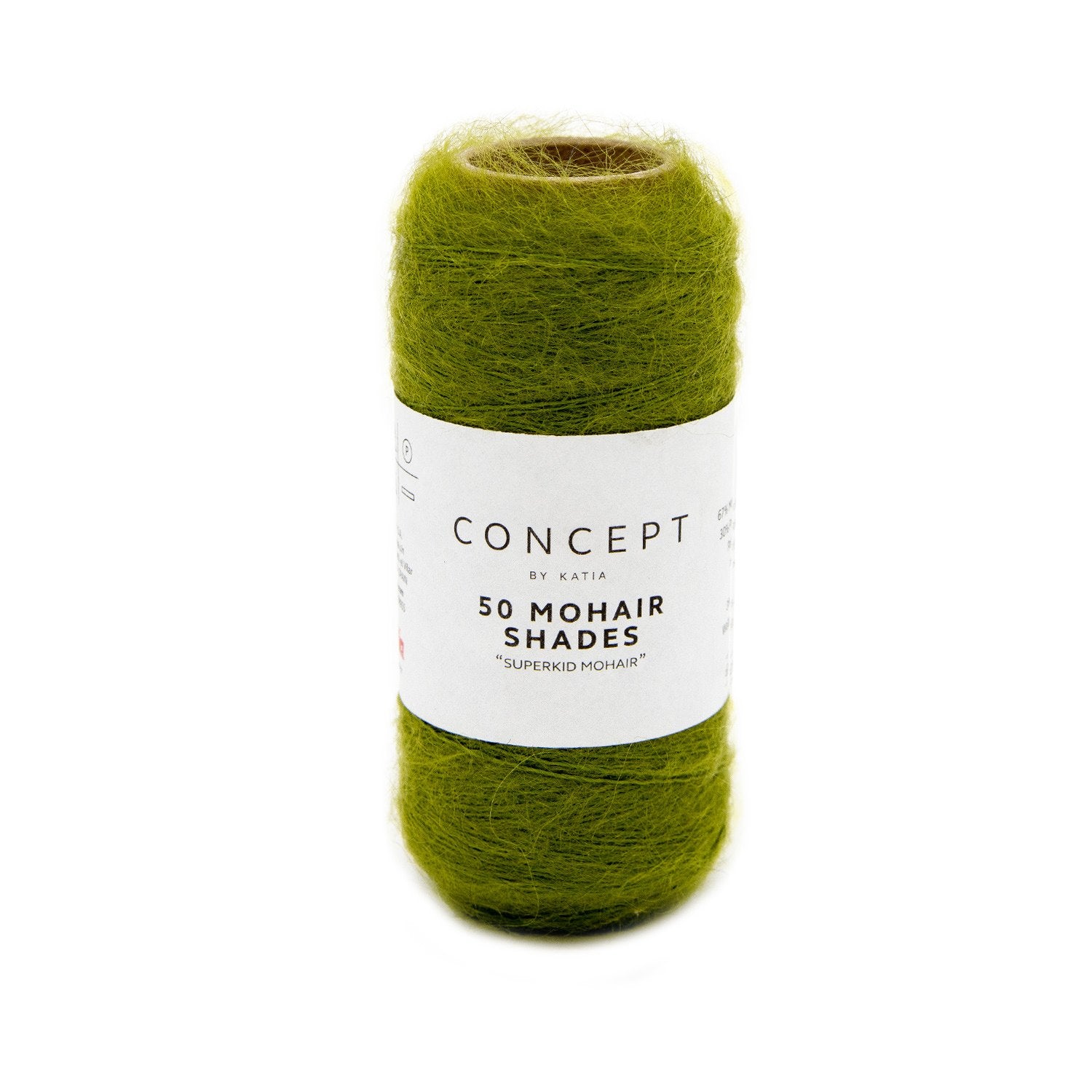 mohair earth green yarn