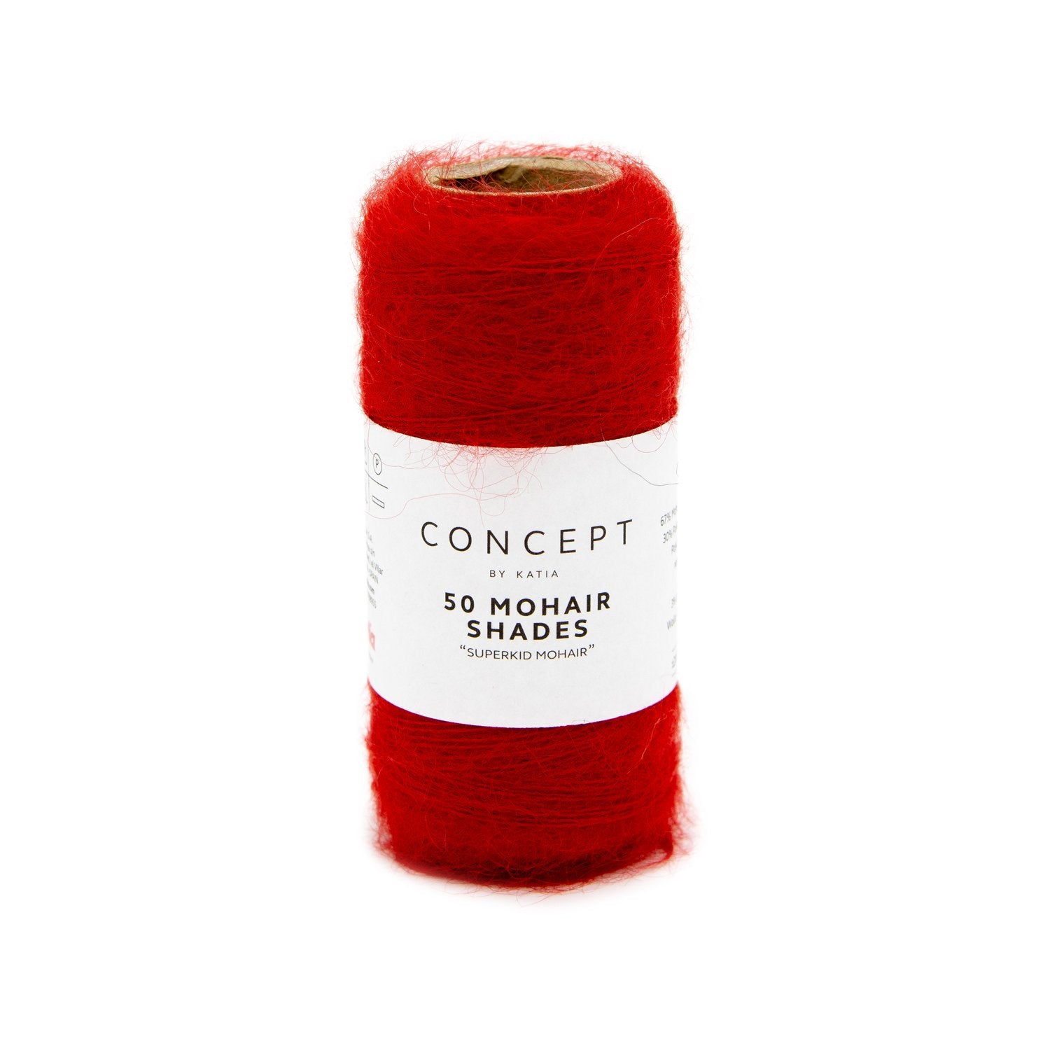 red mohair yarn