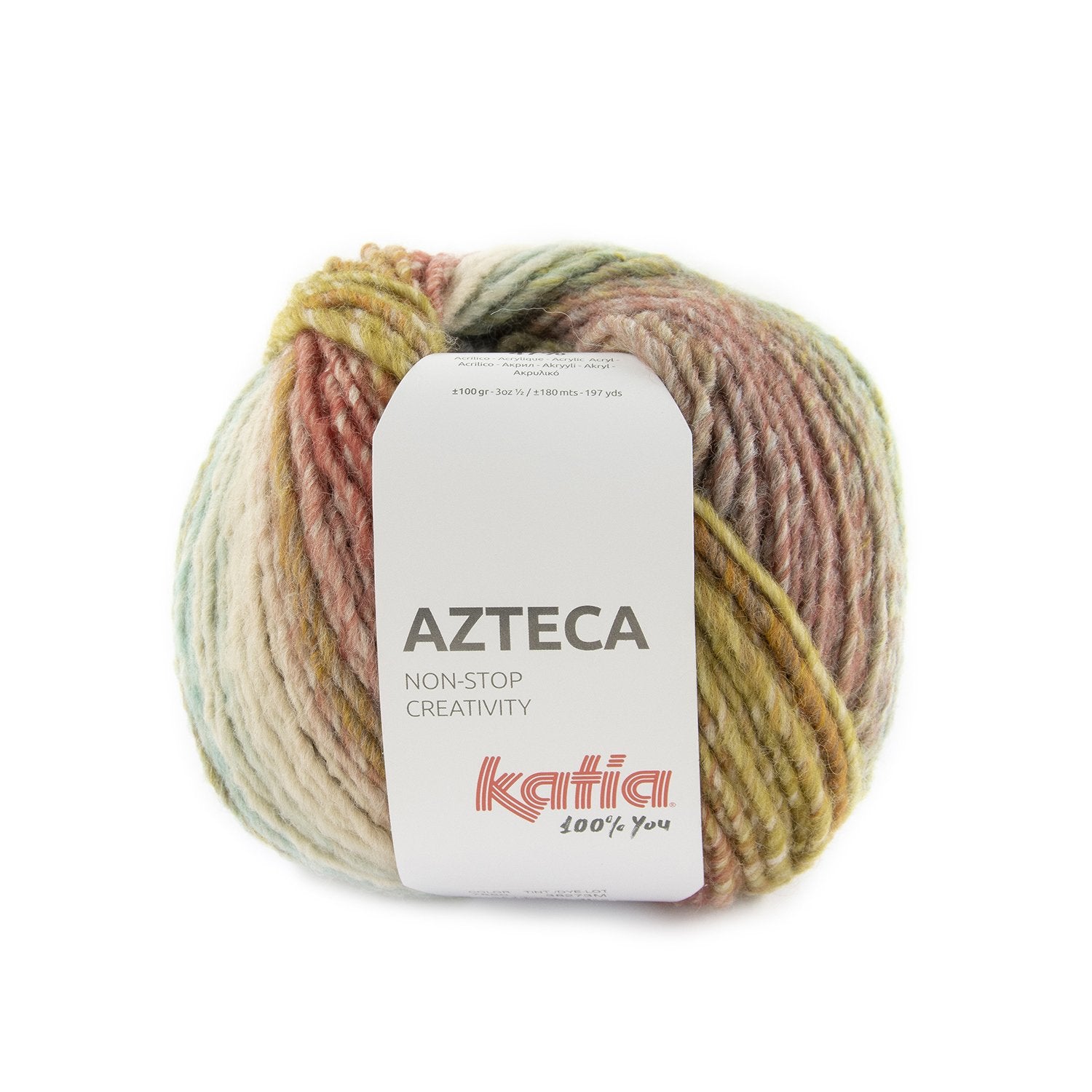 azteca wool katia yellow pink