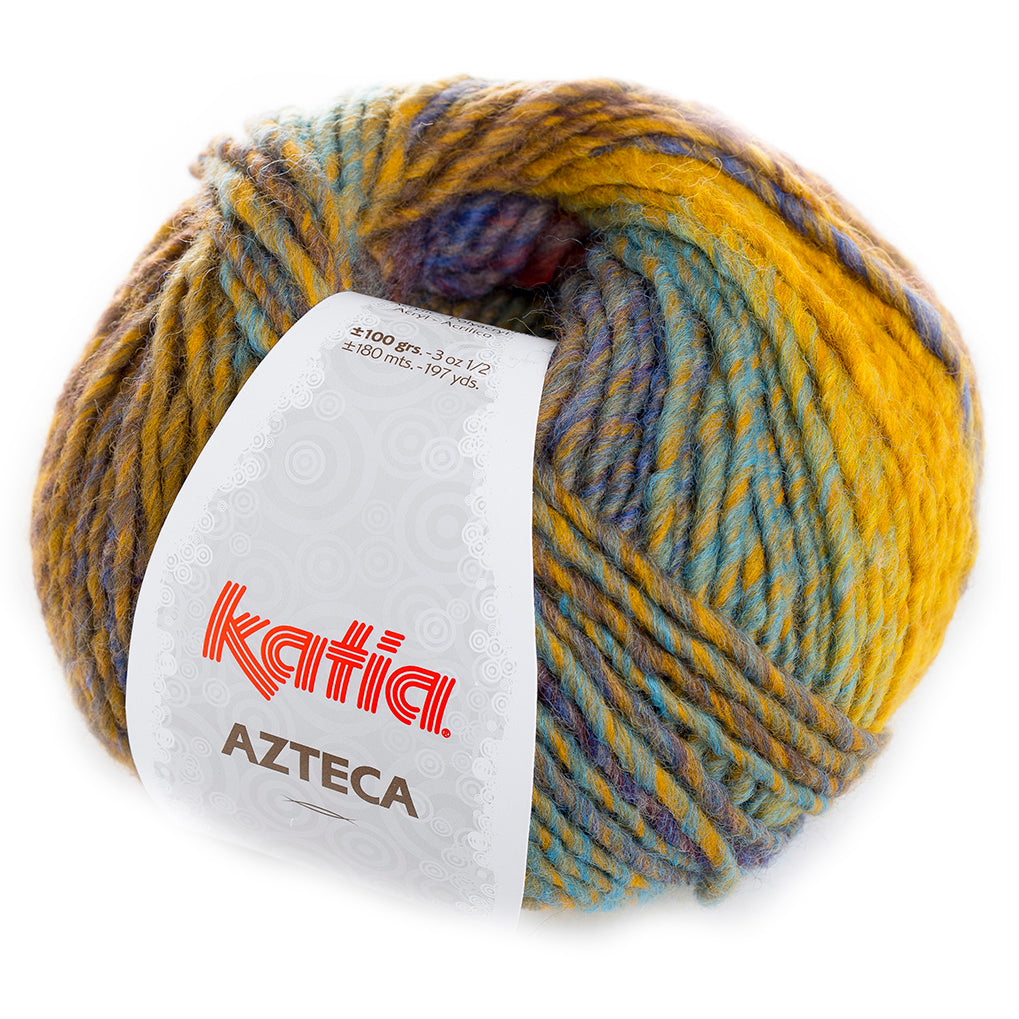 azteca wool katia yellow purple