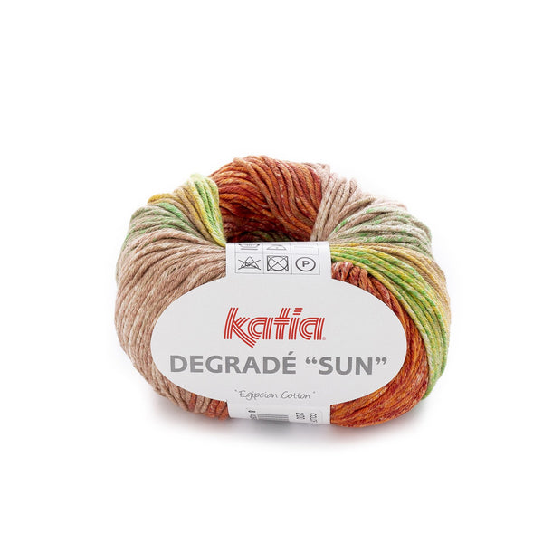 Katia Degrade Sun - Pink, Purple, Blue (55) 100% Cotton - Yarn.com