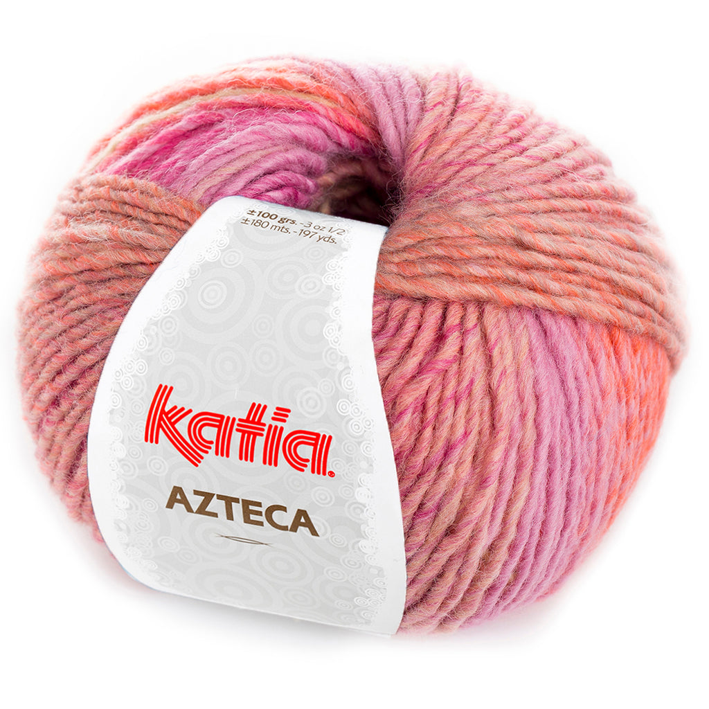 azteca wool katia pink orange