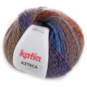 azteca wool katia purple orange blue grey