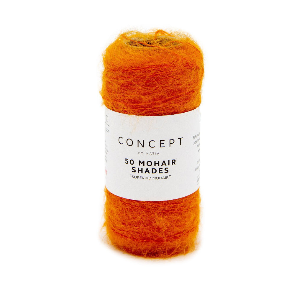 orange mohair yarn
