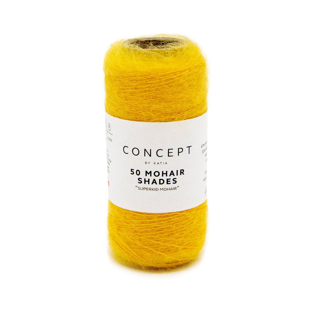 yellow mohair yarn