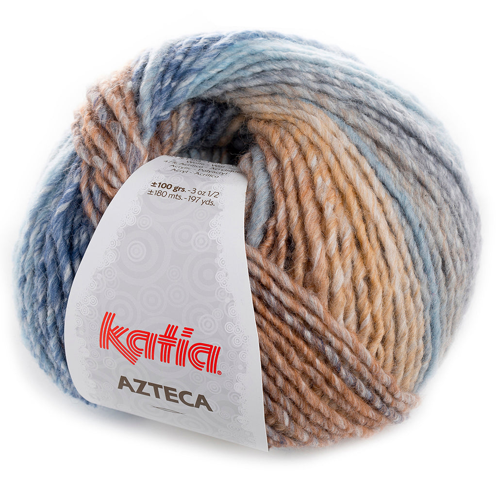 azteca wool katia soft blue beige