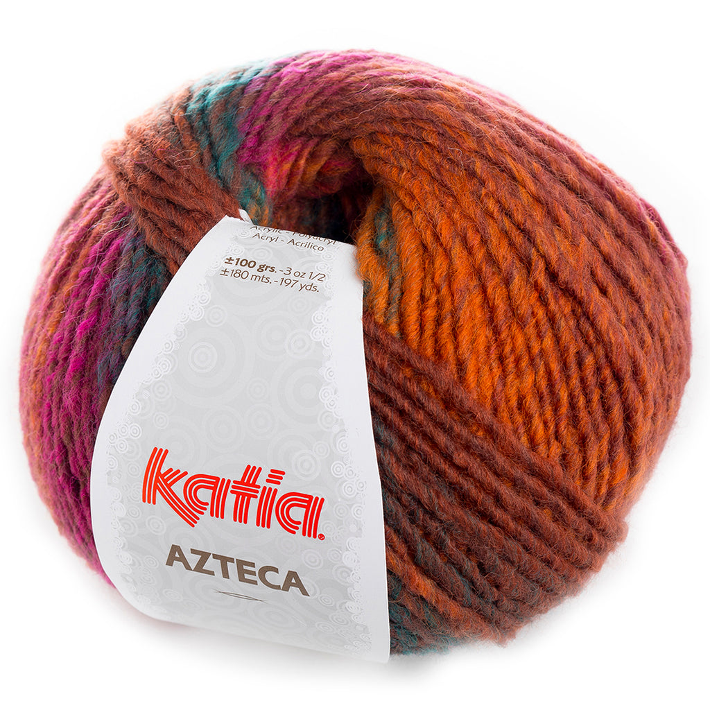 azteca wool katia orange pink